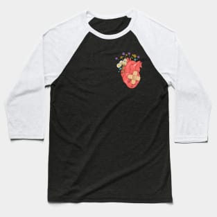 Floral Broken Heart Baseball T-Shirt